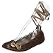 Mike & Chris Women's Virgil Tubular Elastic Waxy Calfskin Ballerina Flat