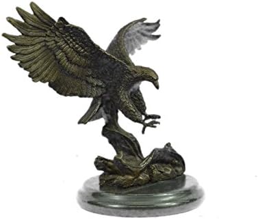 Signed Barye Flying American Eagle Art Deco Animal Figurines, gifts, Collectibles Bronze Sculptures, Statues... 8"x9" 5 LBS. Real Bronze.