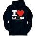 I Love Ladino Languages Mens Hoodie (Navy Blue, Sizes X-Small - XXX-Large)