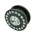 2 Black Anodized Titanium Ear Plug with Clear Gems title=
