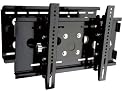 Lorenzo Porsche Quad Cantilever Arm Full Motion Carbon Black Universal Easy Installation Ultra Low Profile Flat Panel LCD LED TV Plasma TV Wall Mount Bracket with Touch & Tilt System up to 37" Samsung Sony Panasonic LG
