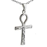 Croix pour la paix en argent fin 925/1000 avec chaîne forçat