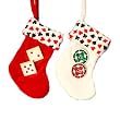 5.75" Red Casino Gambling Dice Mini Christmas Stocking