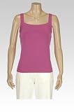 Petite Cotton Knit Square Neck Tank