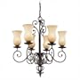 PORTOBELLO 6LT CHANDELIER FRENCH IRON
