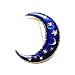 Cosmic Moon Pewter Pin with Genuine Austrian Crystals