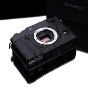 Gariz Genuine Leather BL-XP1 Camera Metal Half Case for Fuji Fujifilm X-Pro1 XPro1, Black Label Edition
