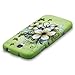 Fosmon MATT Series Rubberized Case for Samsung Galaxy S4 IV - i9500 (Green Flower)