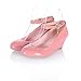 Carol Shoes Fashion Women's Sweet Buckle Ankle-strap Elegance Wedge Mid Heel Mary Janes Shoes