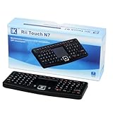 Superior Loftek Rii Touch N7 Mini Wireless Keyboard 2.4 Ghz Super Long Range (30m Max) Removable Battery Htpc Ipad with Connection Kits Full Qwerty Keyboard Adjustable Dpi Touchpad for Pc, Apple, Xbox360, Ps3
