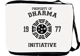 RikkiKnight Property of Dharma Initiative Messenger Bag - Book Bag ***with matching coin purse wallet*** -School Bag - Reporter Bag - Unisex - Ideal Gift for all occassions!