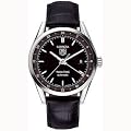 TAG Heuer Men's WV2115.FC6180 Carerra Calibre 7 Twin Time Automatic Black Dial Black Crocodile Watch