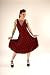 Womens Sexy Twirly Girl Polka Dot Dress - Black/Red