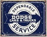 Dodge Cars & Trucks Metal Sign Dependable Service