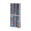 Fellowes 25121 Literature Organizer, Laminate Shell, 72 Letter Size Compartments, Dove Gray
