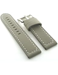 20mm Buffalo Leather Watch Band Strap for Panerai Grey #11ws
