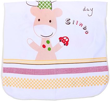 KSB One Set of 3 Pcs 18"x10.2" 100% Cotton Infant Baby Handkerchief Gauze Muslin Rectangle， Cute Animal Towel (3 Pack)