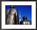 Statues of Karl Marx, Friedrich Engels with Television Tower in Background, Berlin, Germany Lonely Planet Collection Framed Art Poster Print by Krzysztof Dydynski, 22x18