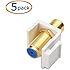 Cable Matters (5-Pack) Gold-Plated RG6 Keystone Jack Insert