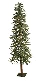 7′ Pre-Lit Frosted Alpine Artificial Christmas Tree – Clear Lights
