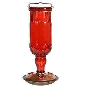Perky-Pet 8119-2 Red Antique Bottle Hummingbird Feeder