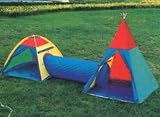 Tunnel Tent 3 Piece Play Hut Indoor Outdoor Play House