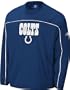 Reebok Indianapolis Colts Embroidered Defender Crew Neck Microfiber Fleece Top (XXL=52)