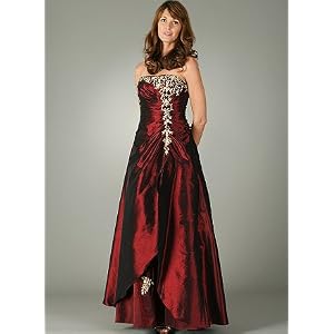 Gathered Rhinestone Flower Formal for Bridesmaid Formal Prom
