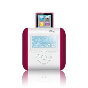 Ozaki iMini Radio Alarm iPod Speaker in Pink