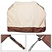 ETvalley BBQ Grill Cover Protection - Medium BBQ Cover - Waterproof Material - Two-Tone Colors Beige and Coffee –Size, 58 x 48 x 24 inches