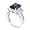Classic Promise Ring w/Rectangular Amethyst & White CZs Size 5