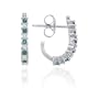 10k White Gold Emerald and Diamond Earrings