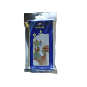 AF - CD Clene lingettes nettoyantes de lecteur de disque lingettes pr�-imbibib�es pour le nettoyage de CD-ROM, CD-R, CD-RW et CD de musique, non inflammable,netto