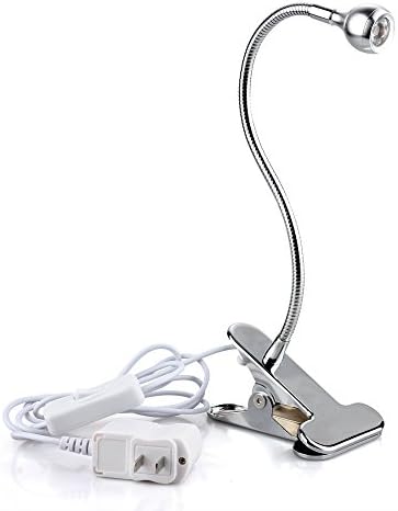 LED Grow Light, Full Spectrum 5W LED Clip Desk Lamp Flexible Neck 360 Degree For Hydroponic Indoor Garden Greenhouse Clamp Spot Light with Clip and Switch