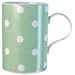 Cath Kidston Mug - Green Spots Cedar shape