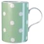 Cath Kidston Mug - Green Spots Cedar shape