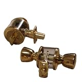 Tools & Hardware : Lewis Hyman, Inc 1734601 Atlas Tulip Entry Knob and Single-Cylinder Deadbolt, Polished Brass