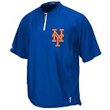 New York Mets Authentic Home Triple Peak Convertible Cool Base Gamer Jacket by Majestic Select Size: X-Large
