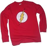 The Flash Distressed Logo Adult Long-Sleeve T-Shirt