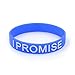 Generic I PROMISE Printed Silicone Wristband Blue Bracelet