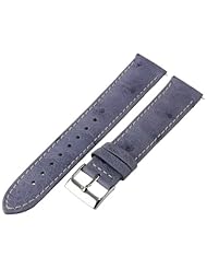 Swiss Watch International 19 MM Steel Blue Genuine Ostrich Strap 19OS23C