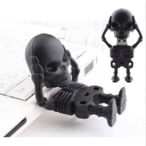Cool Black Skeleton Skull Model 8GB USB 2.0 Flash Drive Memory Stick Thumb Pen Drive