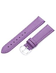 Hadley-Roma Womens LSL725RP 180 18-mm Purple Java Lizard Grain Watch Strap