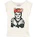 Misfits Distressed Classic Skull Print Junior's Fitted Cut Tee Shirt