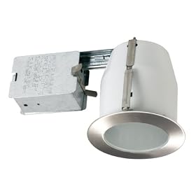 Eurofase TH-P08-0N Shower Flat Glass PAR20 Housing Trim Kit, Satin Nickel by Eurofase
