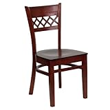 HERCULES Mahogany Finished Lattice Back Wood Dining Chair - XU-DGW0015LAT-M ....