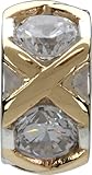Authentic CHAMILIA KD-49 14K Gold and CZ XOXO Hugs and Kisses Charm Bead fits Biagi Pandora Bracelet Gift Boxed!