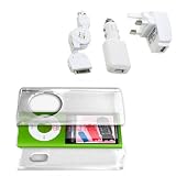 Apple iPod Nano 5th Generation Travel Accessory Pack, with Crystal Case, Home Charger and USB Cable