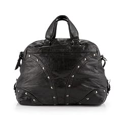 BCBG Maxazria Black Urban Rock Satchel/Hand/Shoulder Bag