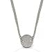 Bling Jewelry Sterling Silver Diamond CZ Pave Disc Chain Necklace